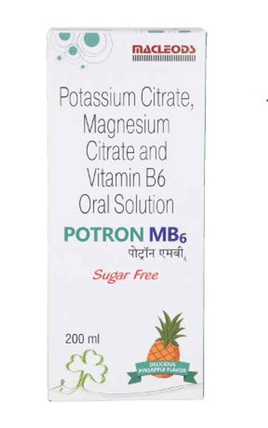 Potron MB6 Delicious Pineapple Flavor Sugar Free Oral Solution
