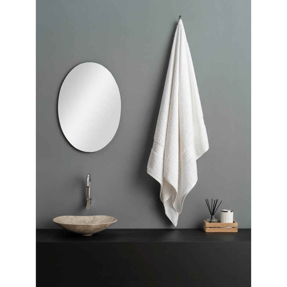 DDECOR Highly Durable Good Absorbency Cotton 500 GSM Bath Towel - White