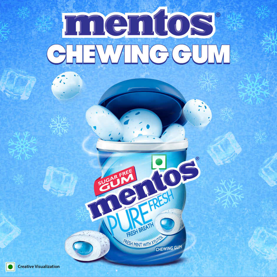 Mentos Pure Fresh Sugarfree Spearmint Chewing Gum Pocket Bottle