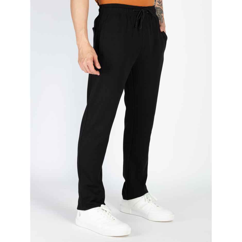 Status Quo Mens Basic Regular Fit Trackpant | Black | L
