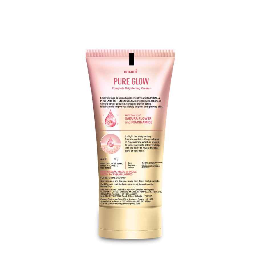 Emami Pure Glow Complete Face Brightening Cream