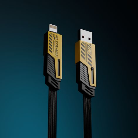 Ailkin 4 in 1 Multipurpose Cable |1M| Yellow & Black