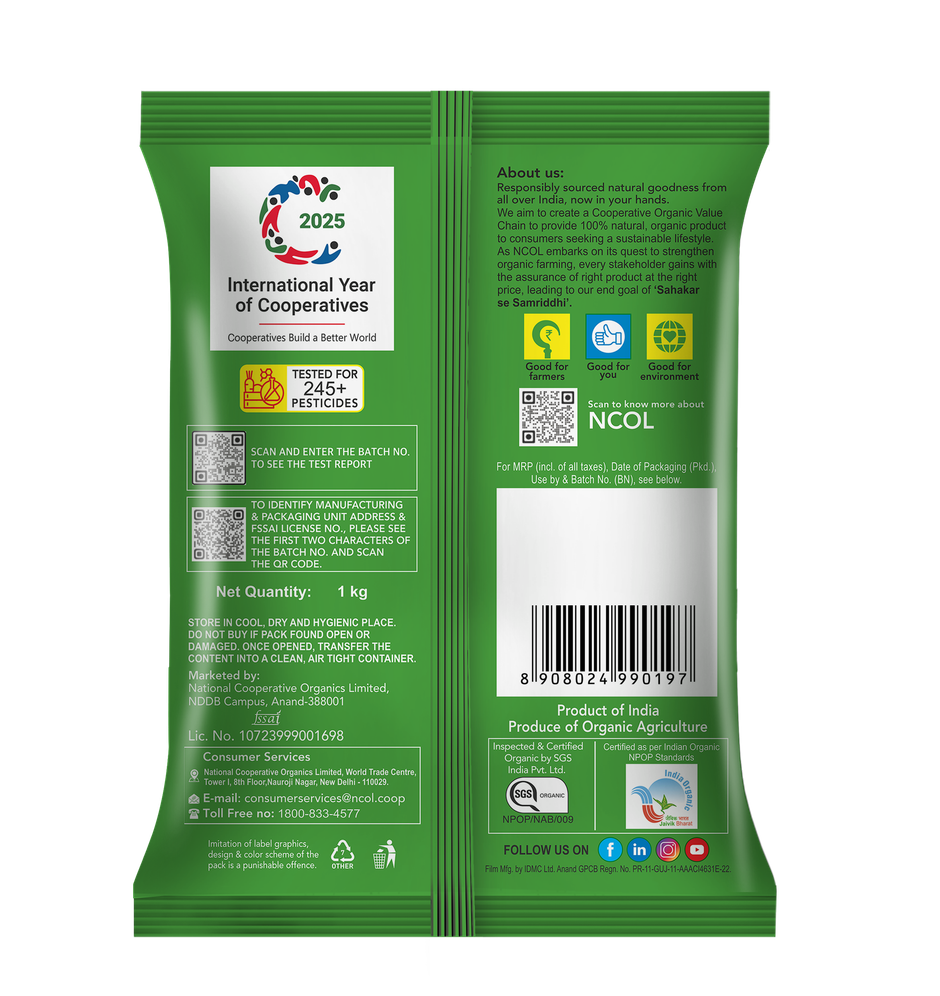 Bharat Organics Unpolished Arhar Dal