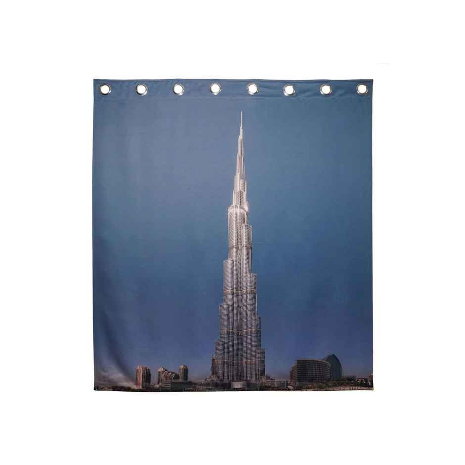 Lushomes Blackout Curtain - Khalifa Printed | 8 Metal Eyelets | 5 ft | 54 x 6 inch