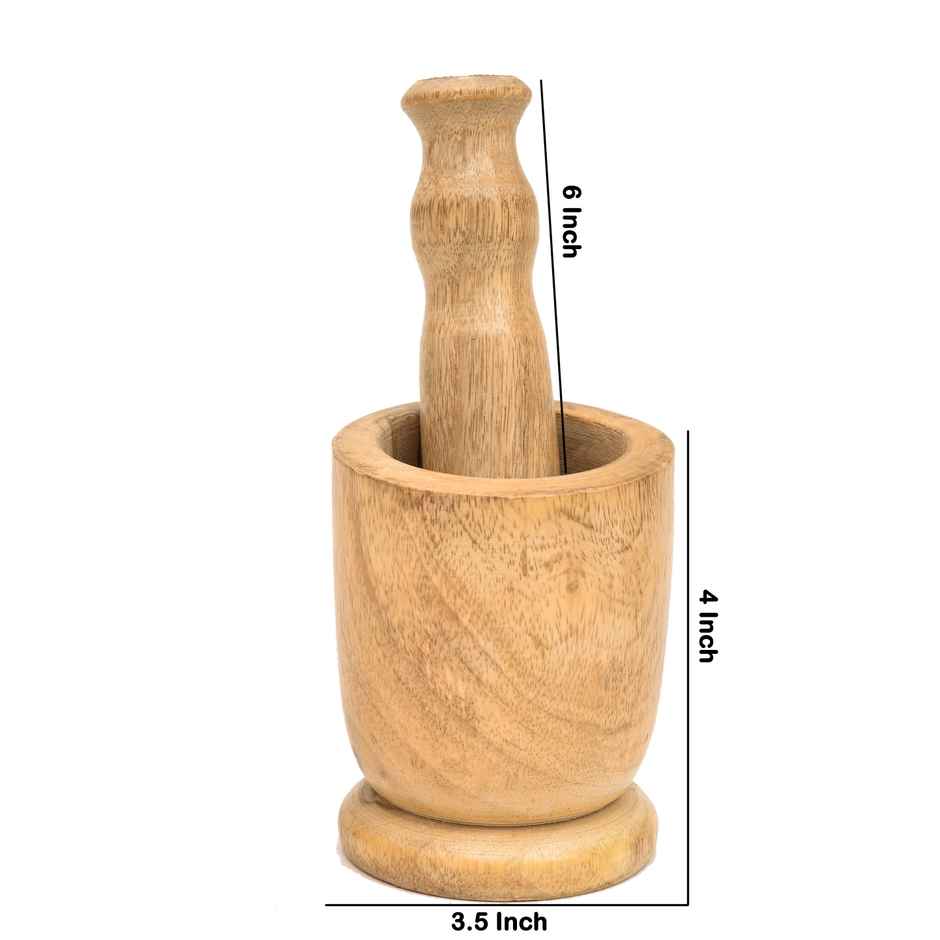 OGGN Wooden Mortar & Pestle | Okhali | 3.5 x 3.5