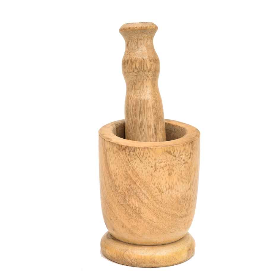 OGGN Wooden Mortar & Pestle | Okhali | 3.5 x 3.5