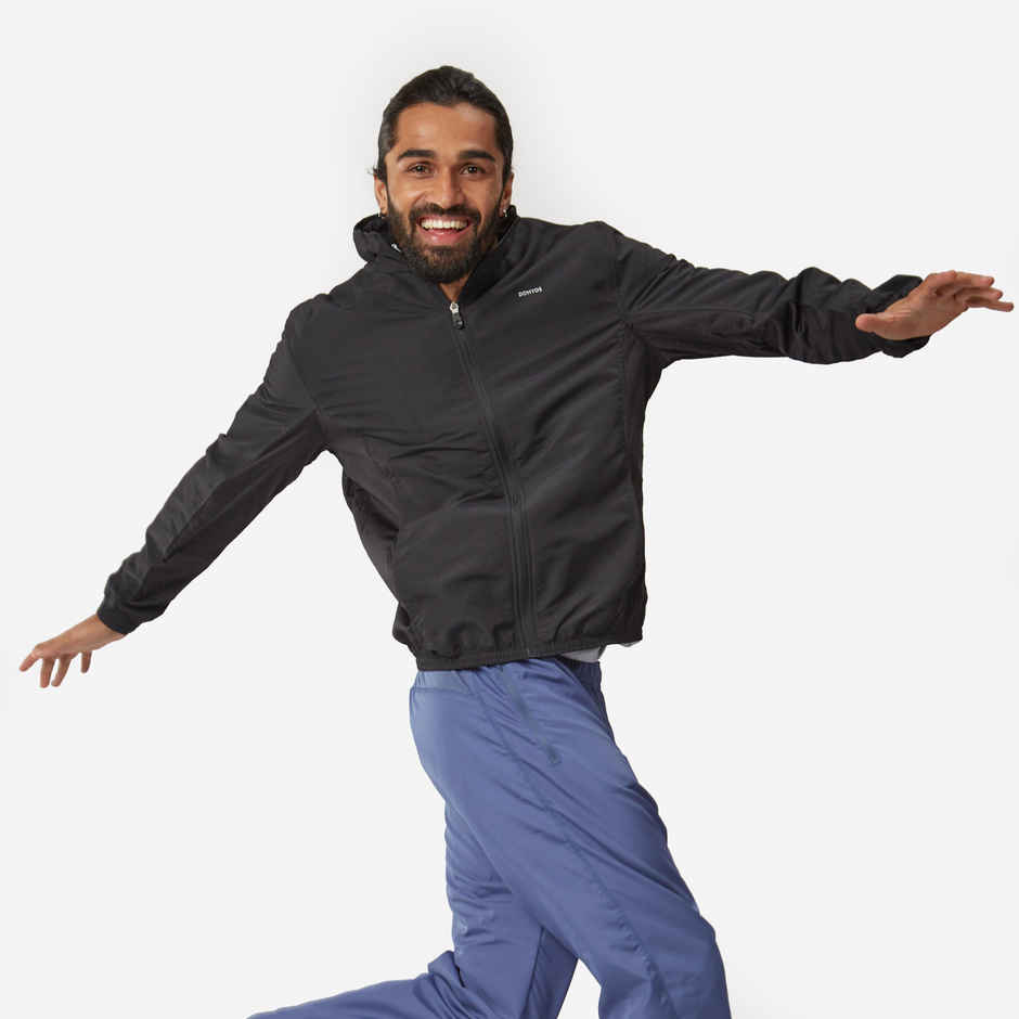 Decathlon | Domyos Men's Fitness Jacket Polyester - Black , L