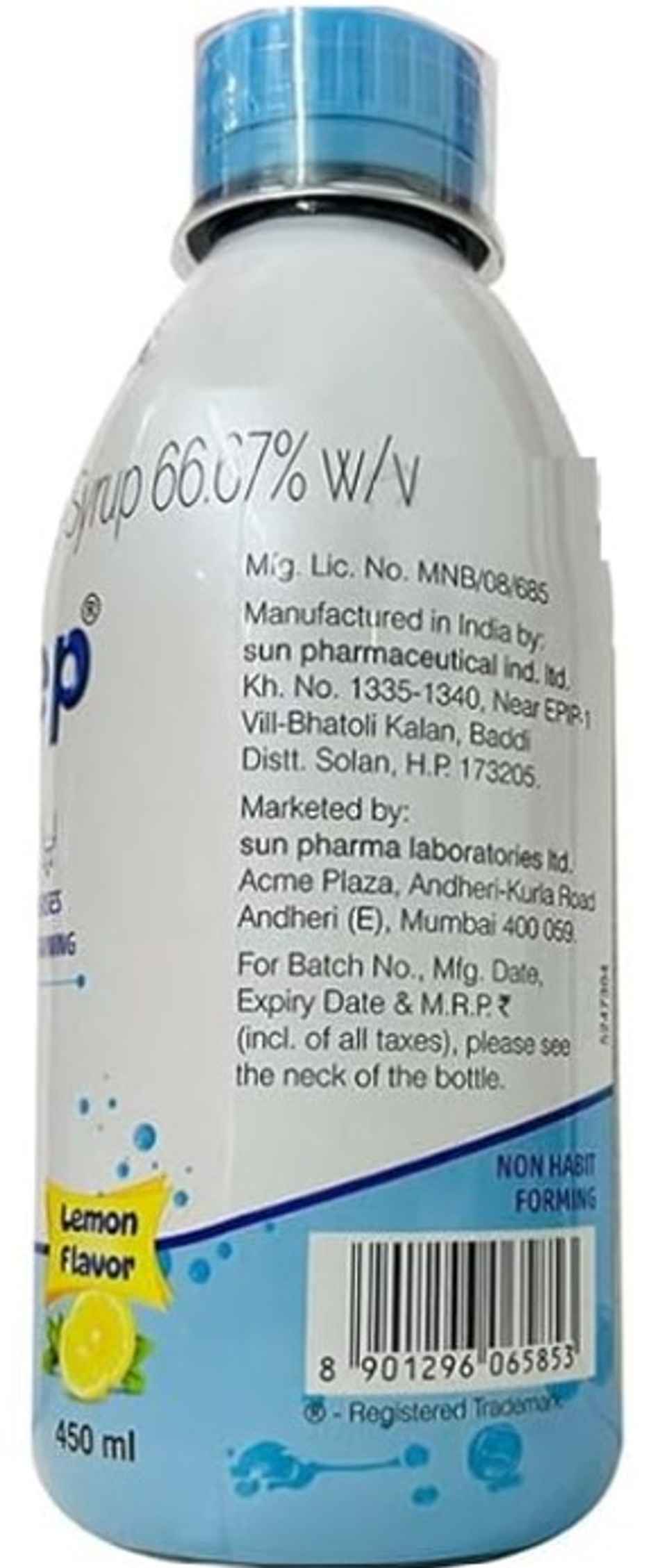 Lactihep 66.67% Lemon Flavour Syrup