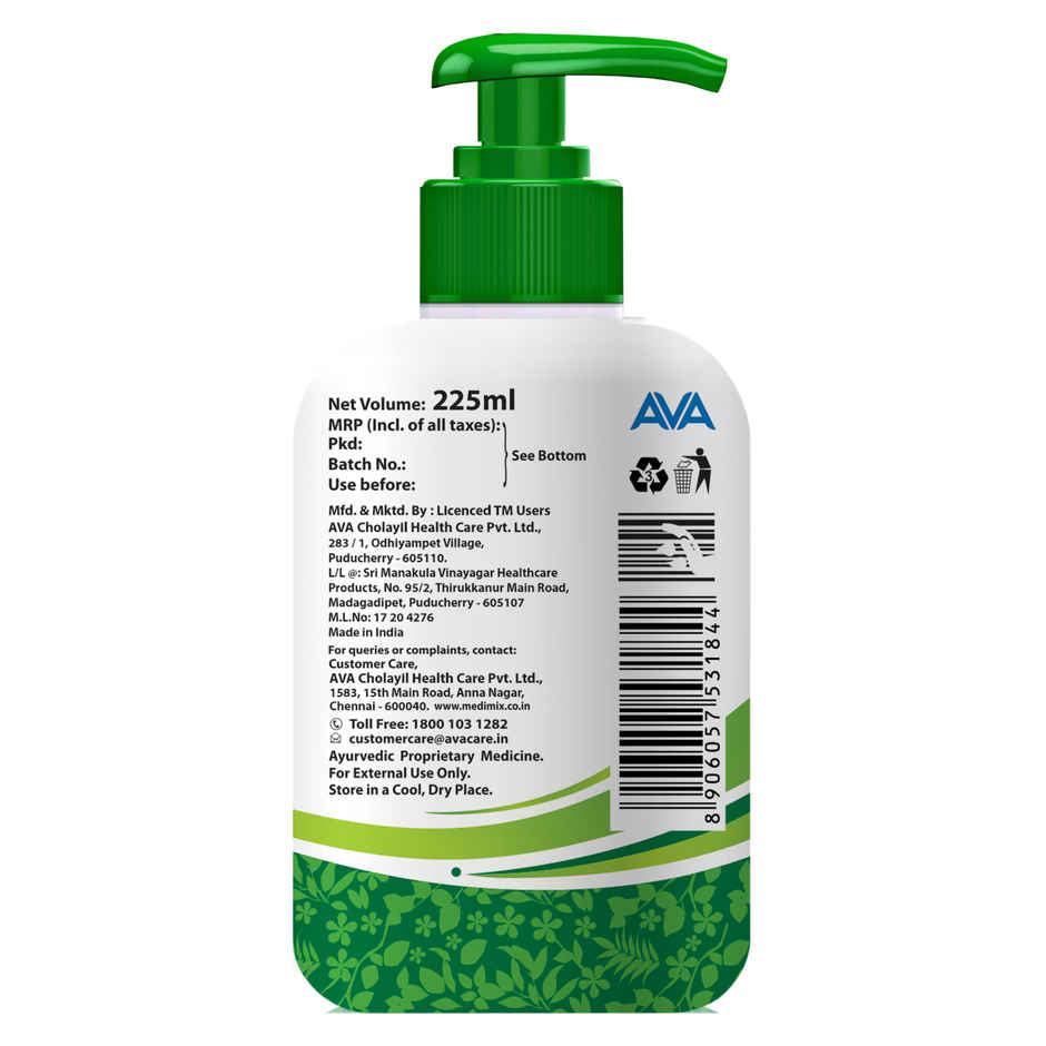 Medimix Herbal Handwash Pump, 18 Exotic Herbs for Germ Protection & Soft, Moisturized Hands
