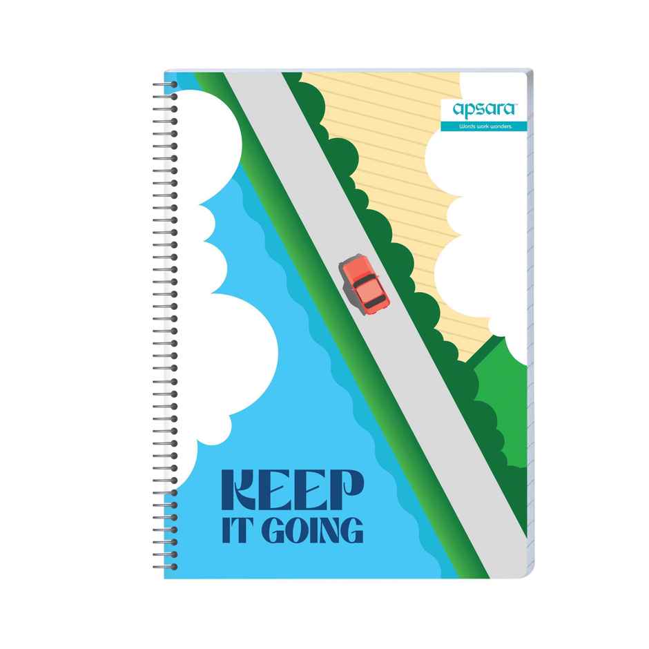 Apsara Spiral Bound 6 Subject Single Line Notebook 60gsm | 30 x 21 cm | 400 Pages | Covers May Varry
