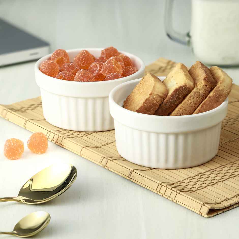 Urban Chef Ramekin Ceramic Bowl - Sea White 2 Pcs | Set of 2 - 225 Each