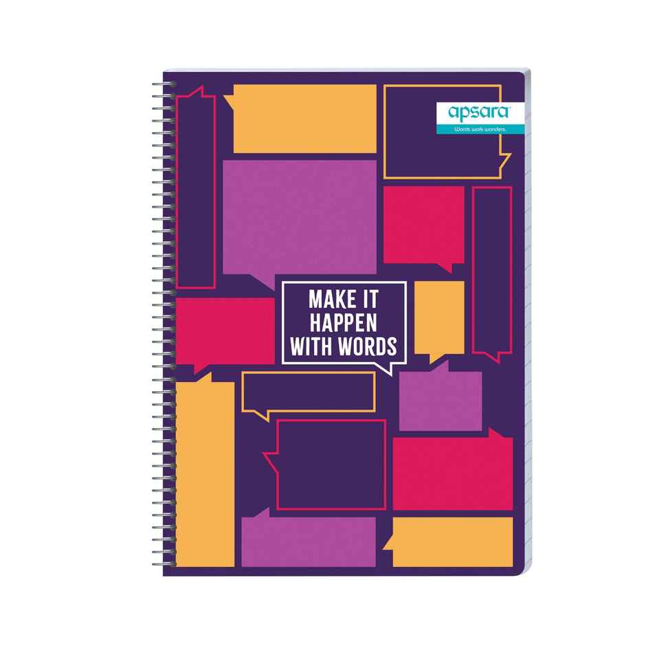 Apsara Spiral Notebook 5 Subject Single Line 60gsm (29.7 x 21 cm, 506 Pages, Covers May Differ)