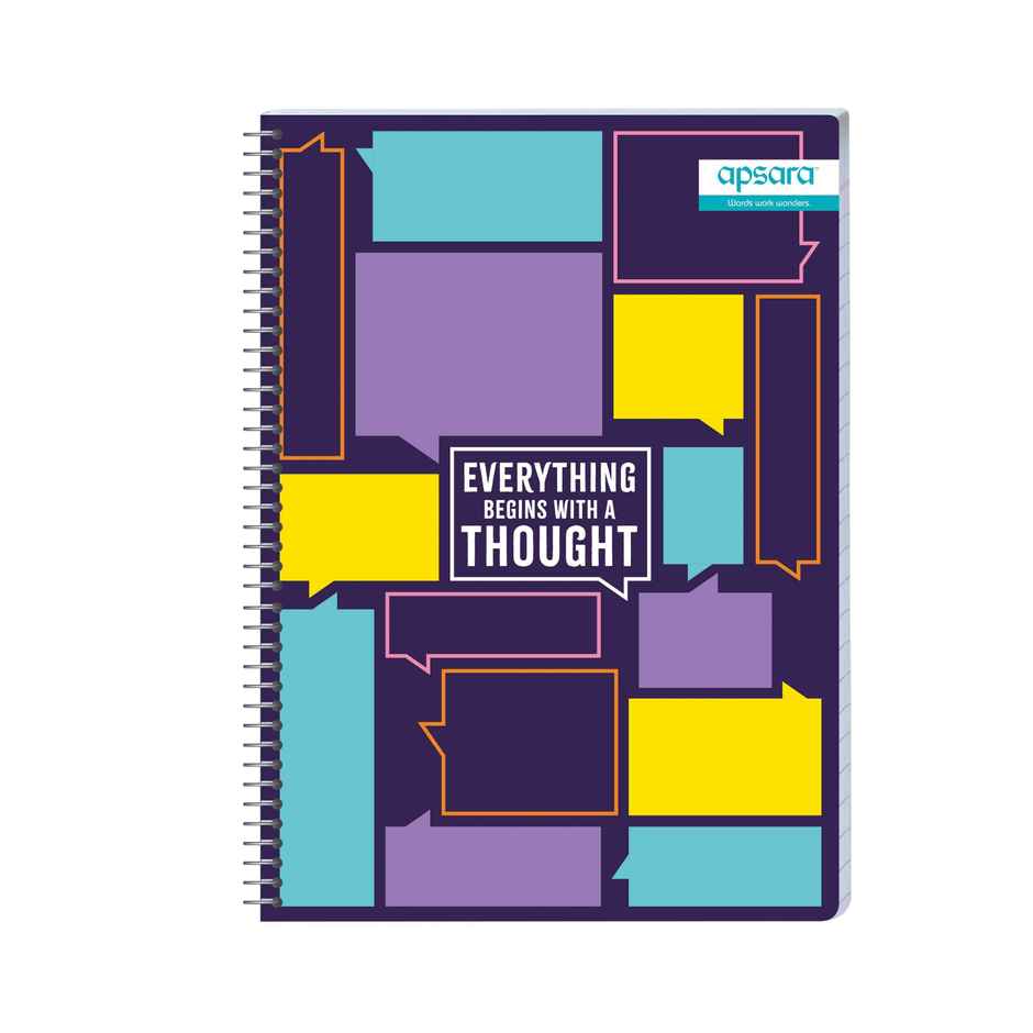 Apsara Spiral Notebook 5 Subject Single Line 60gsm (29.7 x 21 cm, 506 Pages, Covers May Differ)