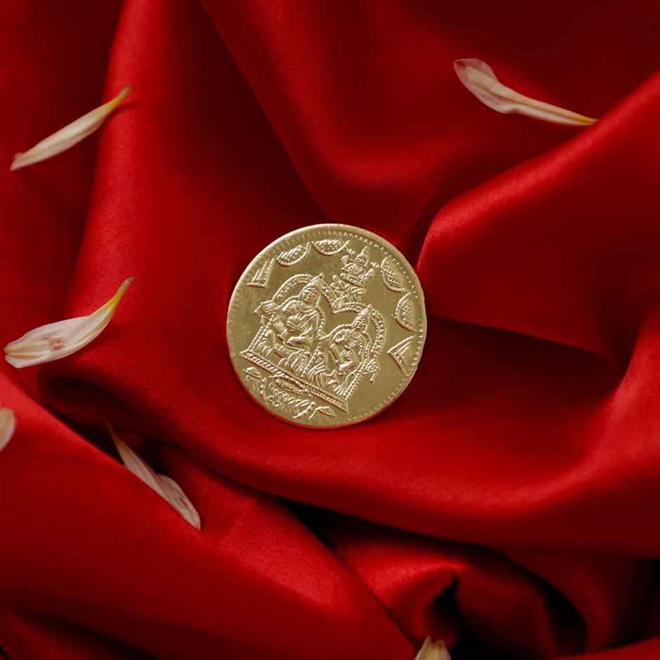 Lakshmi Kuber Artificial Gold Puja Coins Set | Oye Happy