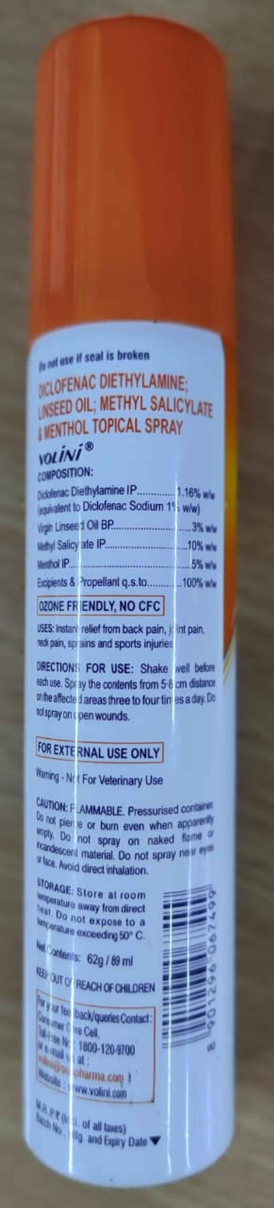 Volini Pain Relief Spray