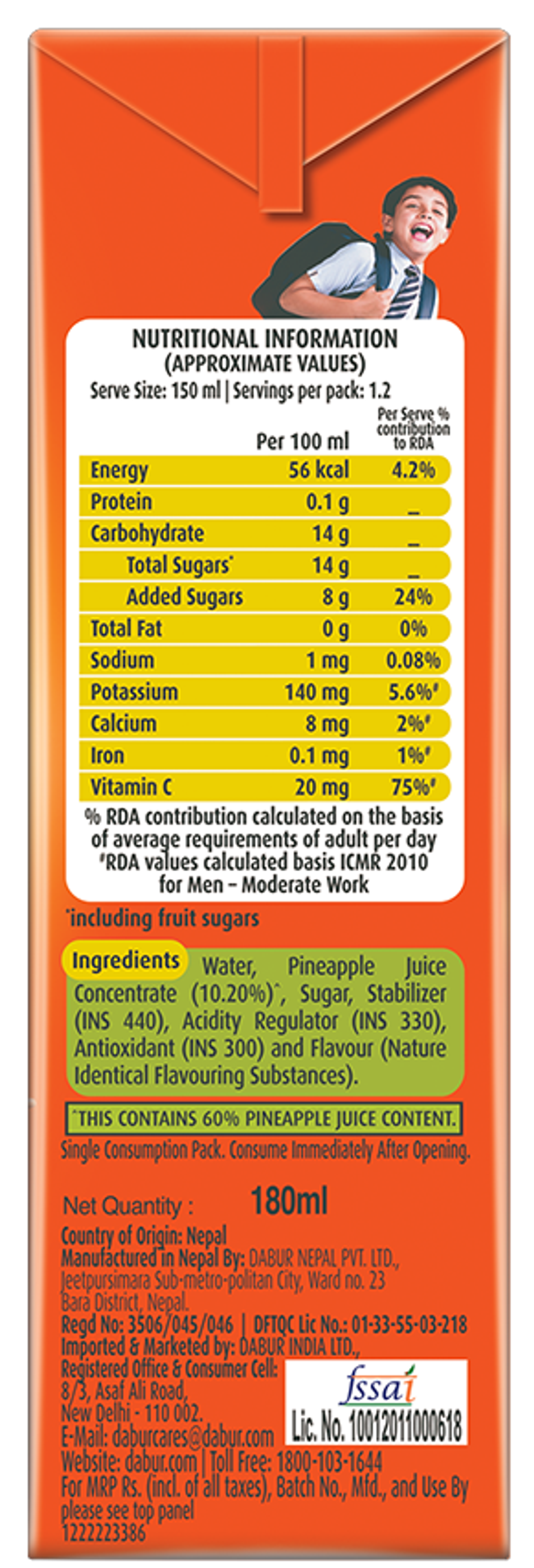 Dabur Real Fruit Power Pineapple Fruit Juice Combo