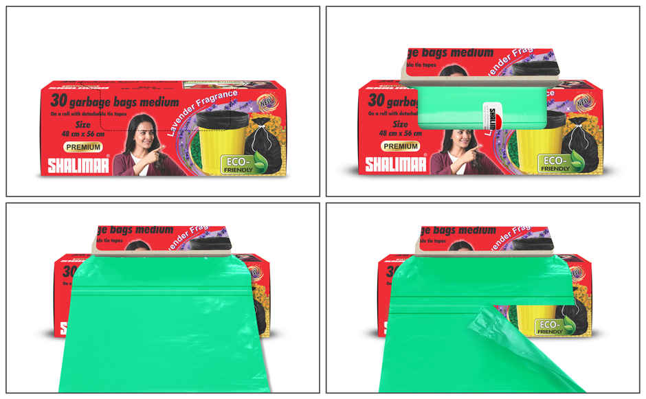 Shalimar Small Garbage Bags 17 x 19 Inches | 4 Pack ( 120 pcs ) - Green