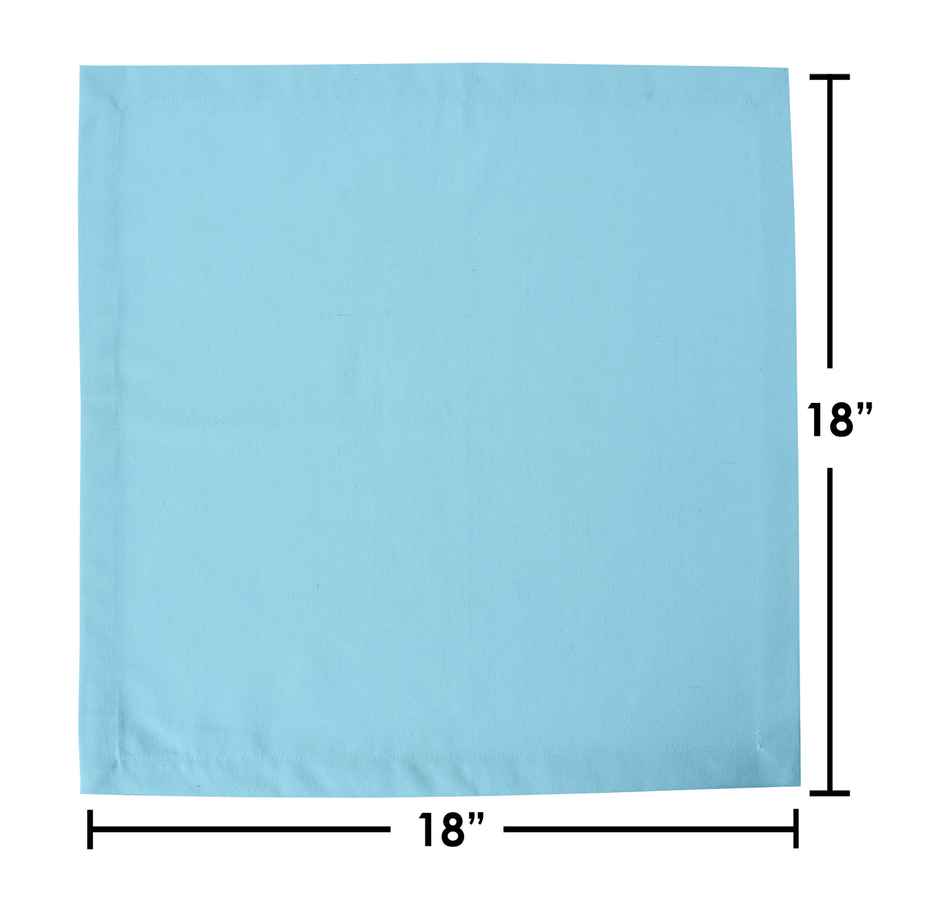 Lushomes Cloth Napkins - Light Blue | Mitted Corners | 18 x 18 inch