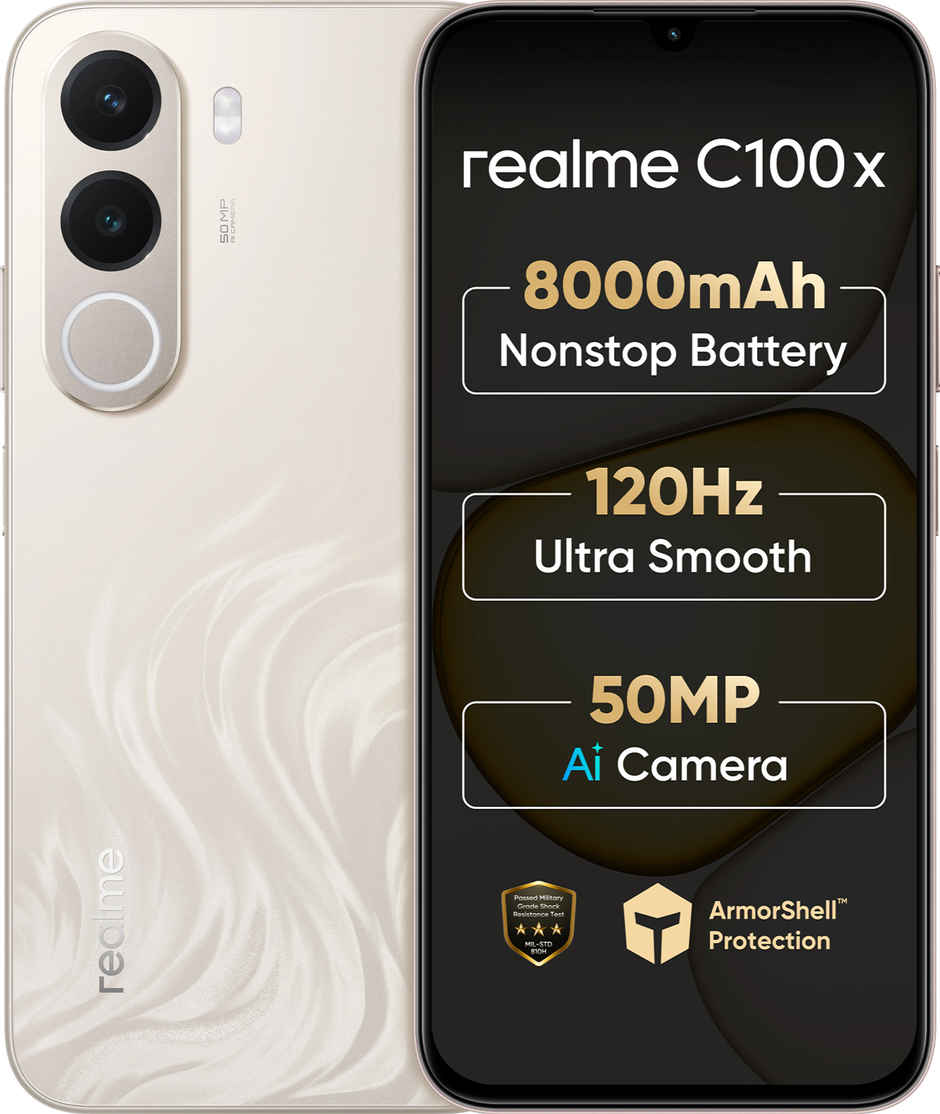 Realme C100x RMX5366 Smartphone | 4 GB RAM | 64 GB Storage | Golden Coast