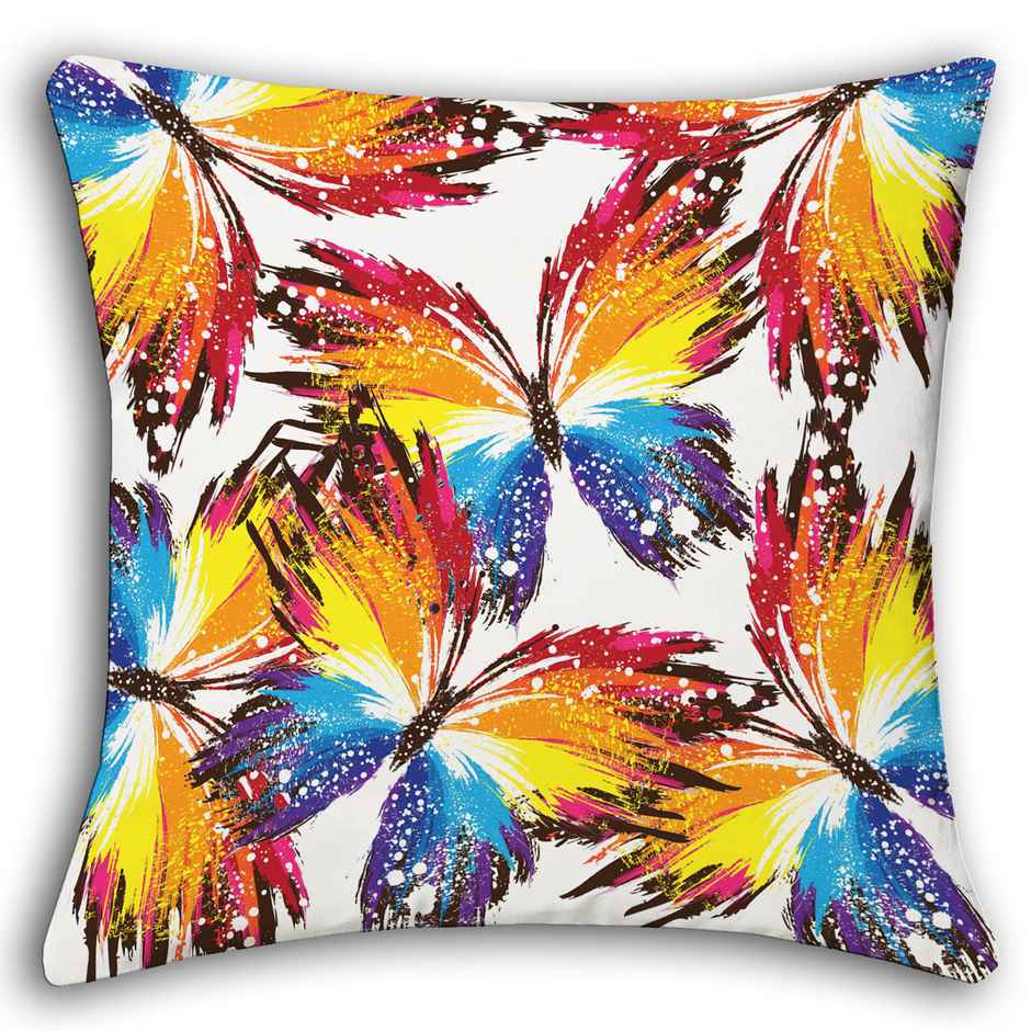 Lushomes Digital Printed Butterfly Design Cushion Covers - 16 x 16 inch