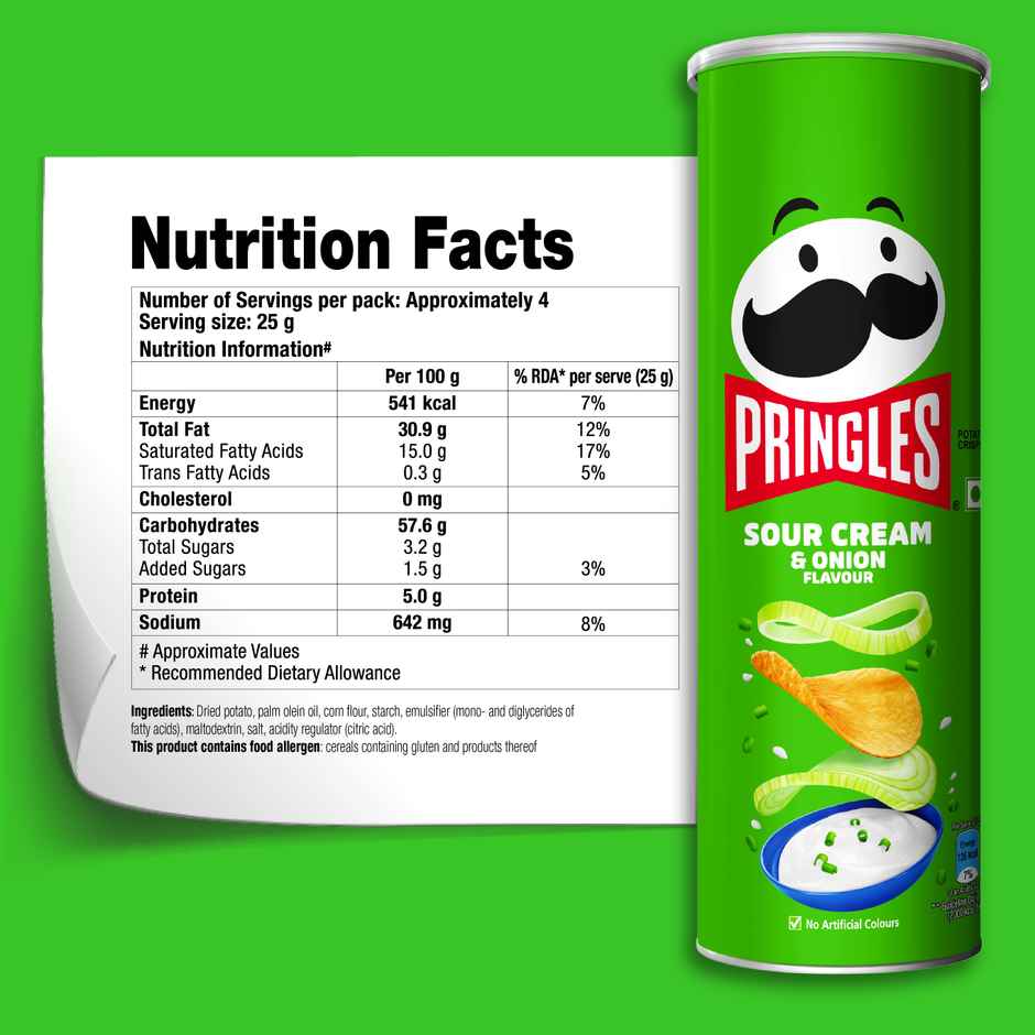 Pringles Potato Chips Sour Cream & Onion Flavour Combo
