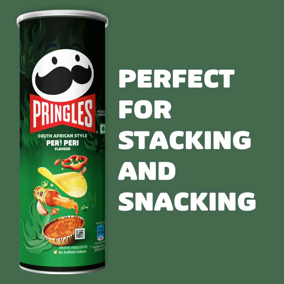 Pringles Potato Chips Peri Peri Flavour