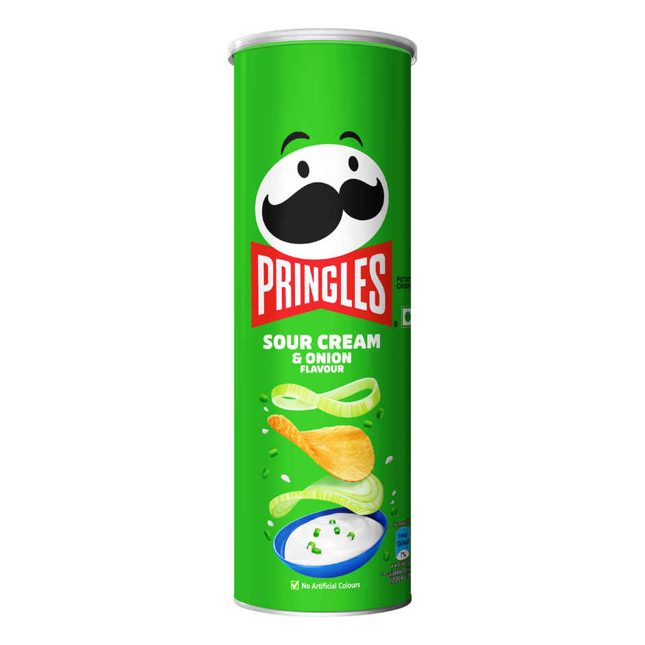 Pringles Potato Chips Sour Cream & Onion Flavour |Crispy Snack