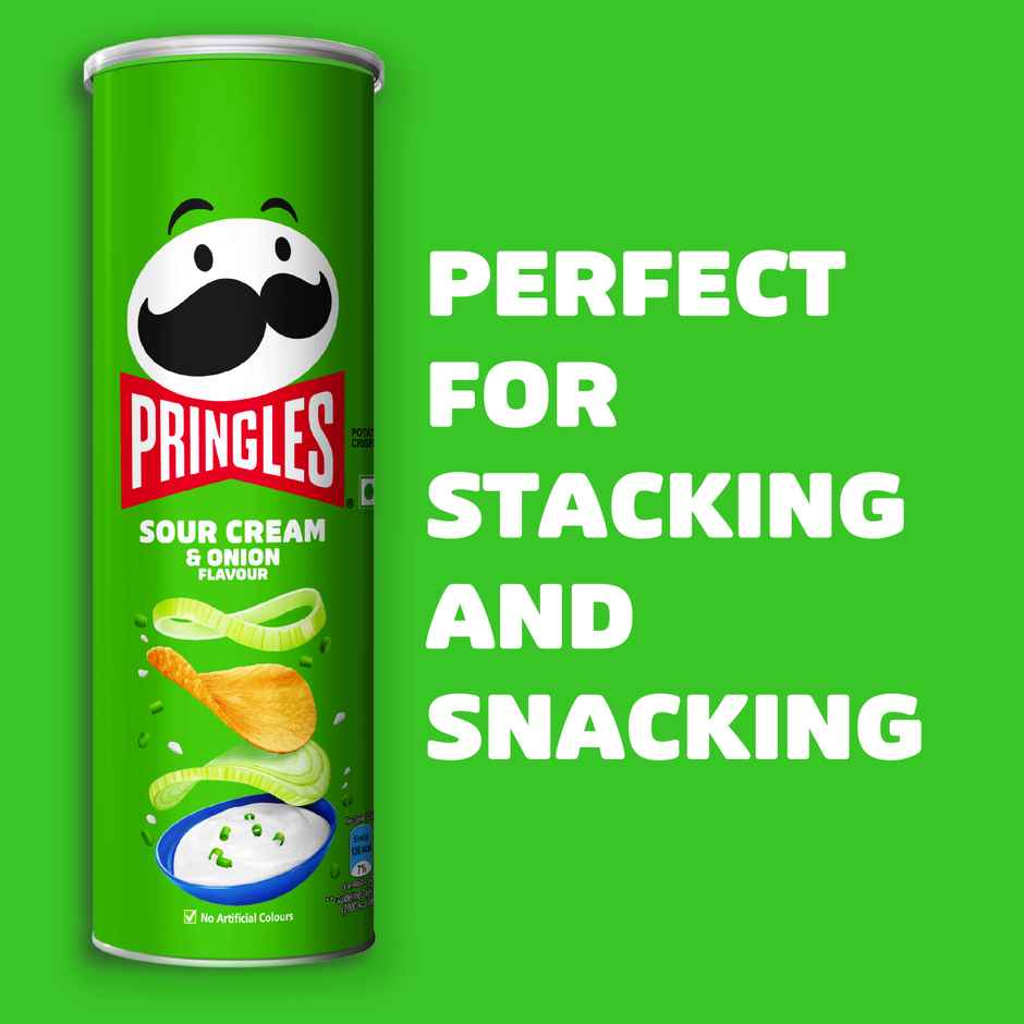 Pringles Potato Chips Sour Cream & Onion Flavour