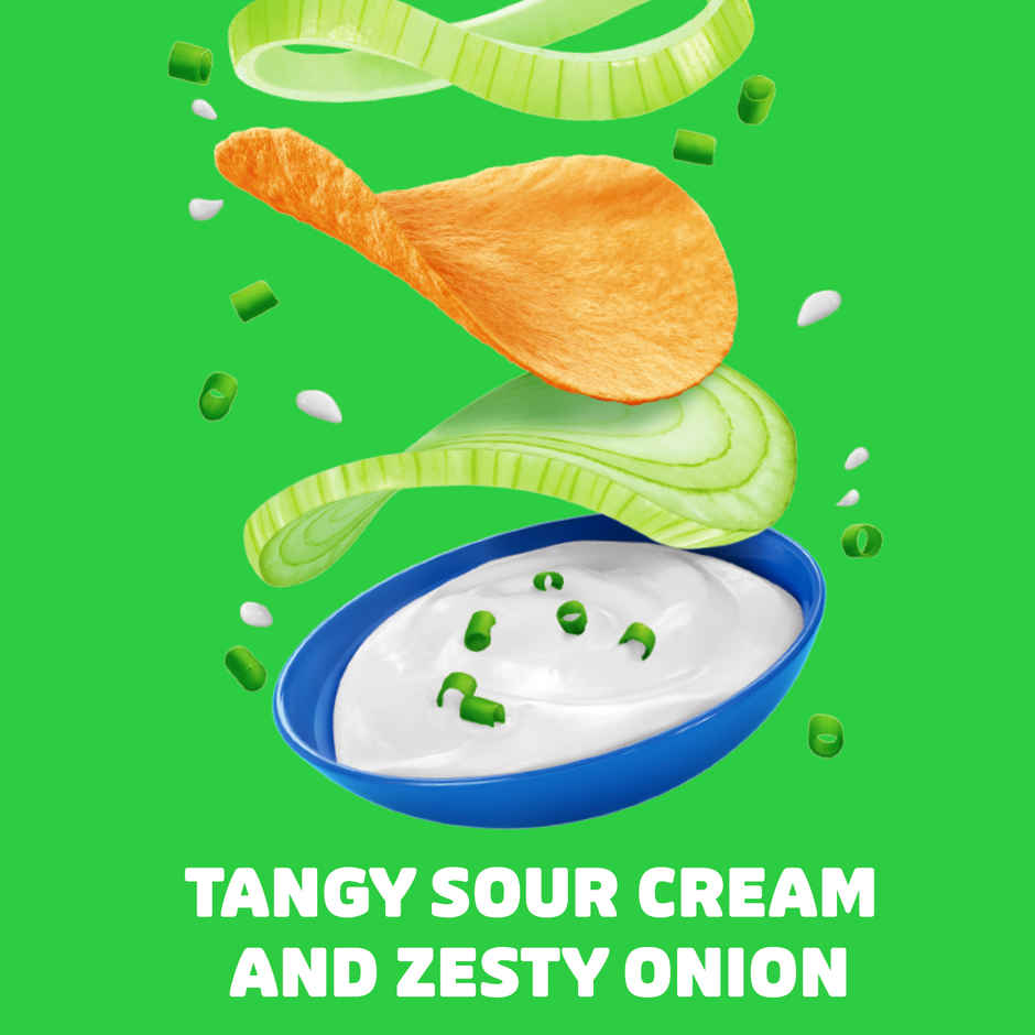 Pringles Potato Chips Sour Cream & Onion Flavour |Crispy Snack