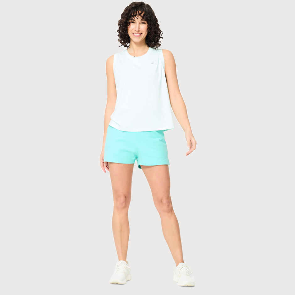 Decathlon | Domyos WoMen's Cotton Fitness Shorts - Lagoon Green, M