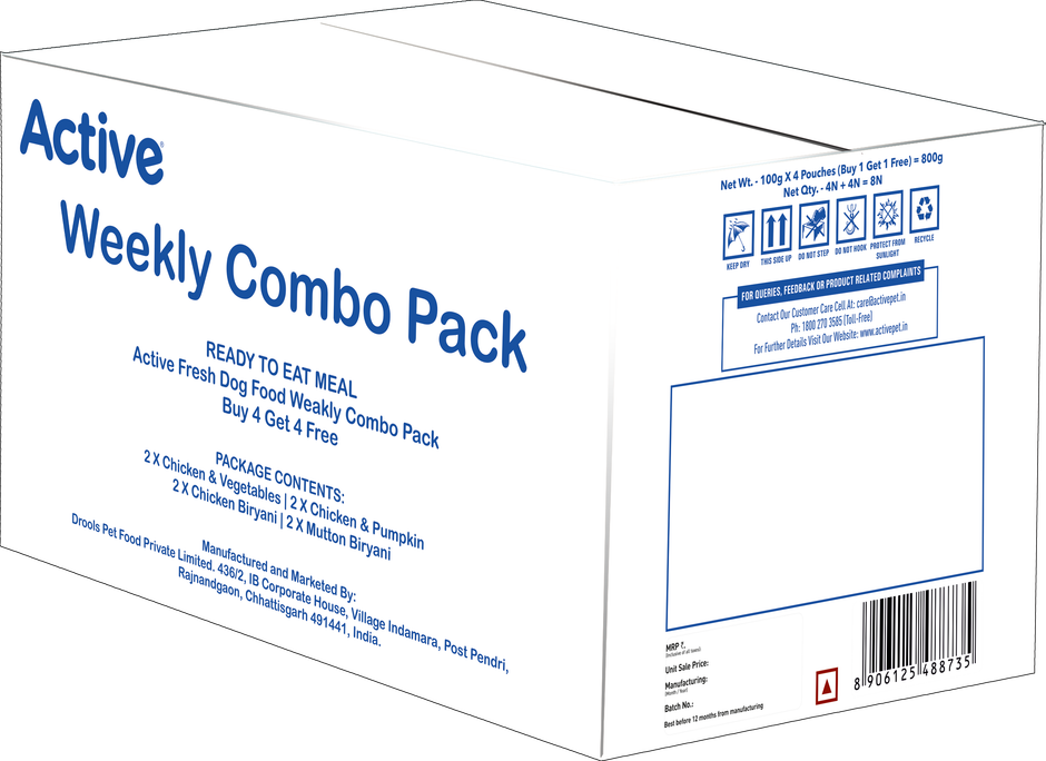 Active Fresh Pet Food Weekly Combo 4 Biryanis
