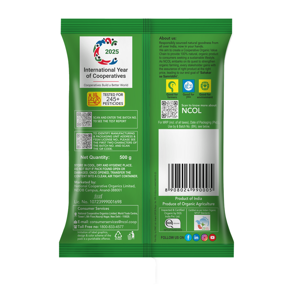 Bharat Organics Unpolished Brown Chana