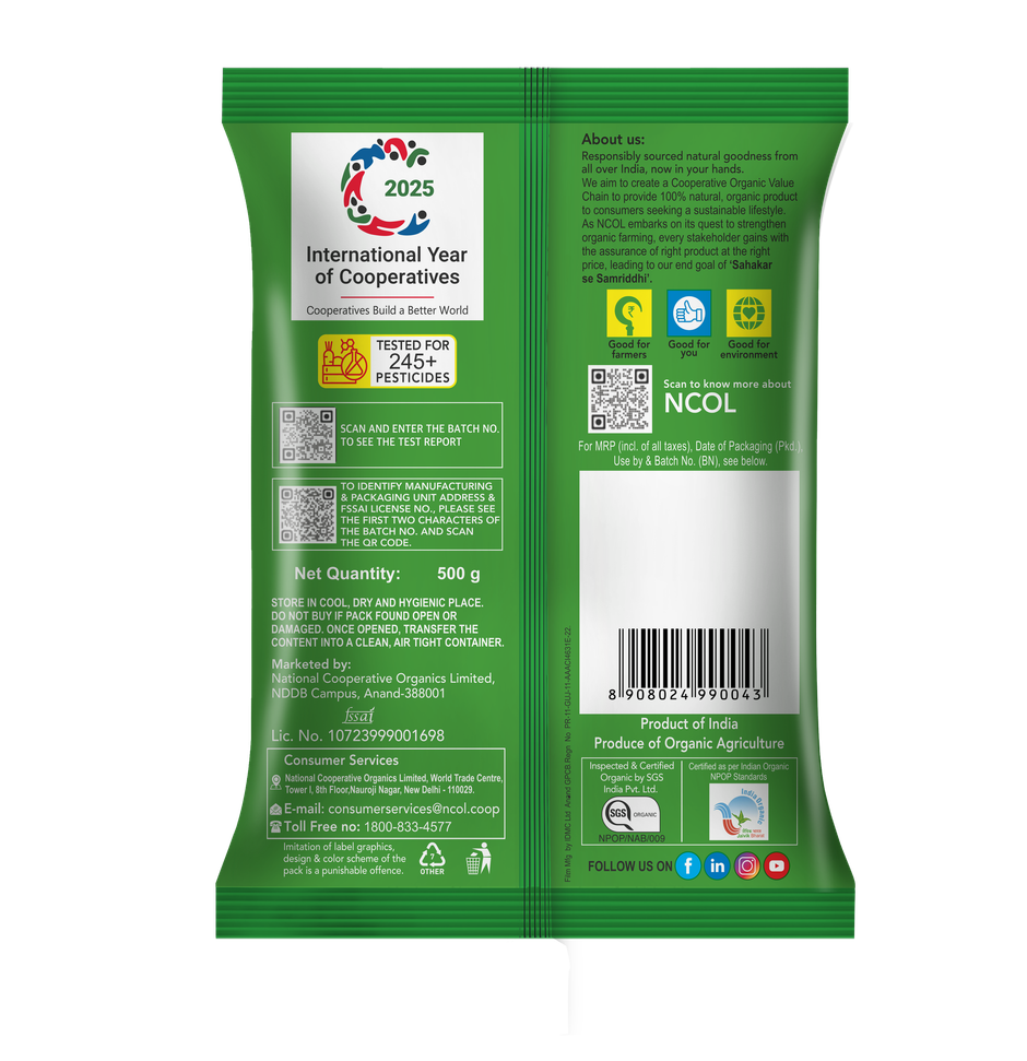 Bharat Organics Unpolished Moong Whole