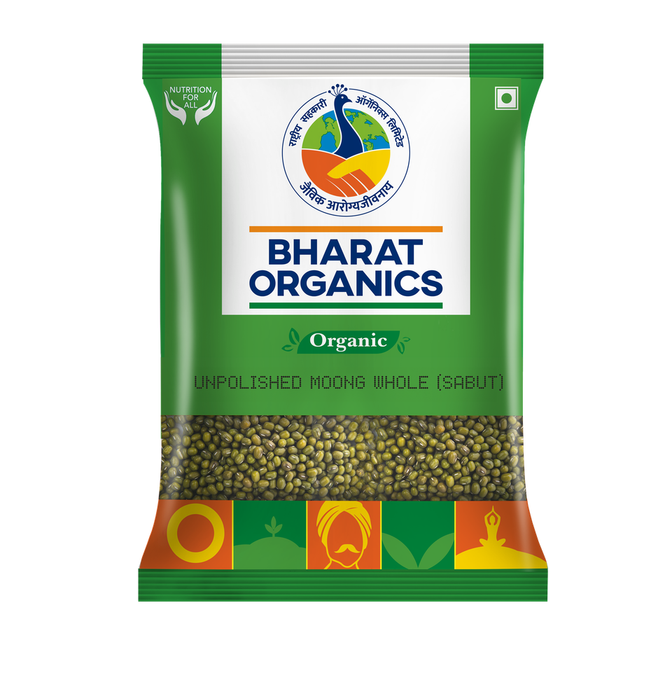 Bharat Organics Unpolished Moong Whole