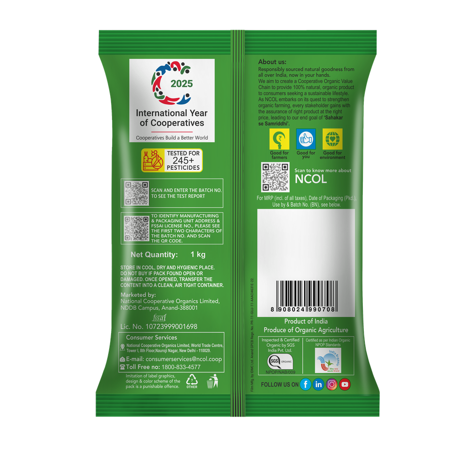 Bharat Organics Unpolished Arhar Dal