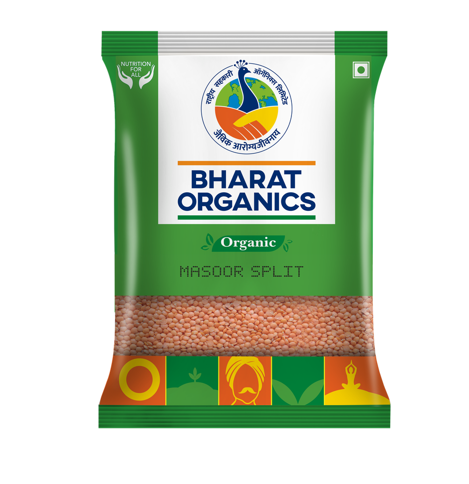 Bharat Organics Unpolished Masoor Split