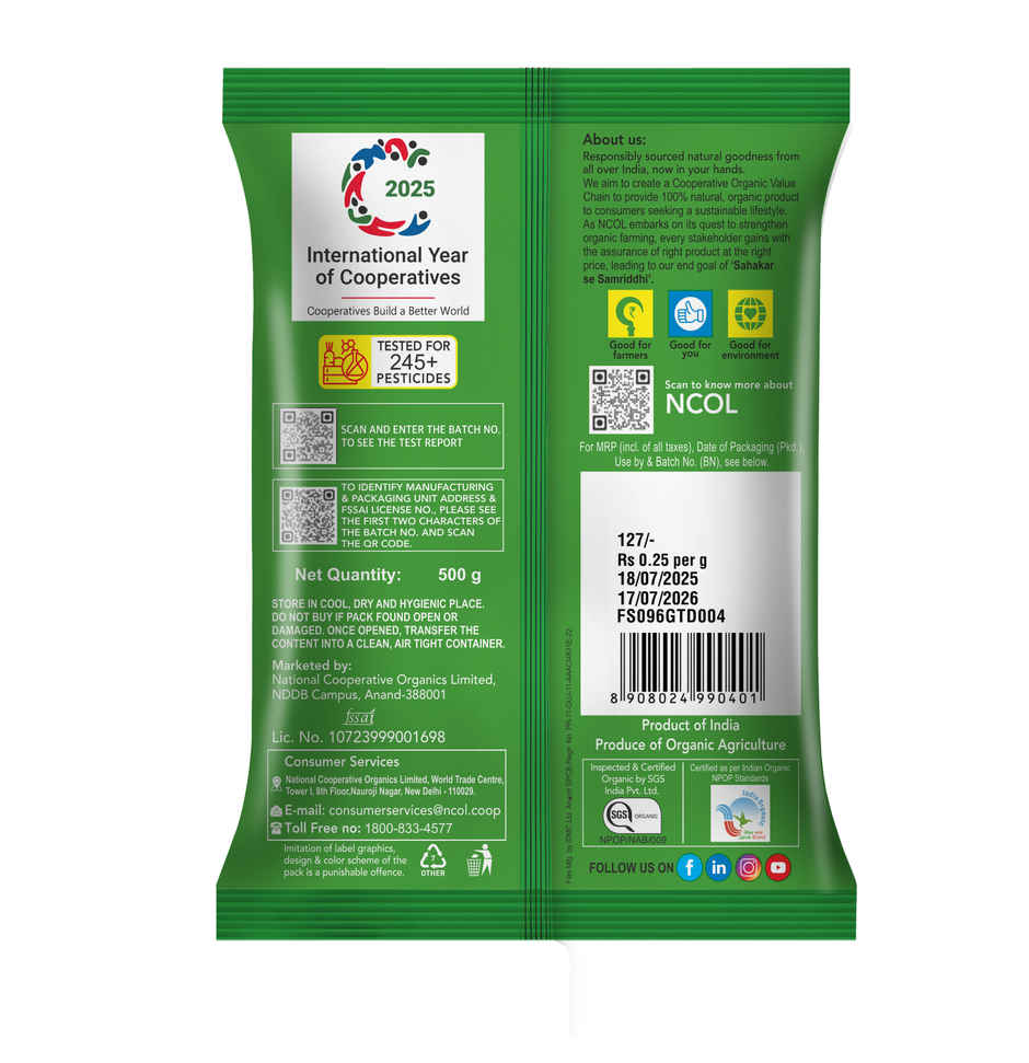 Bharat Organics Unpolished Arhar Dal