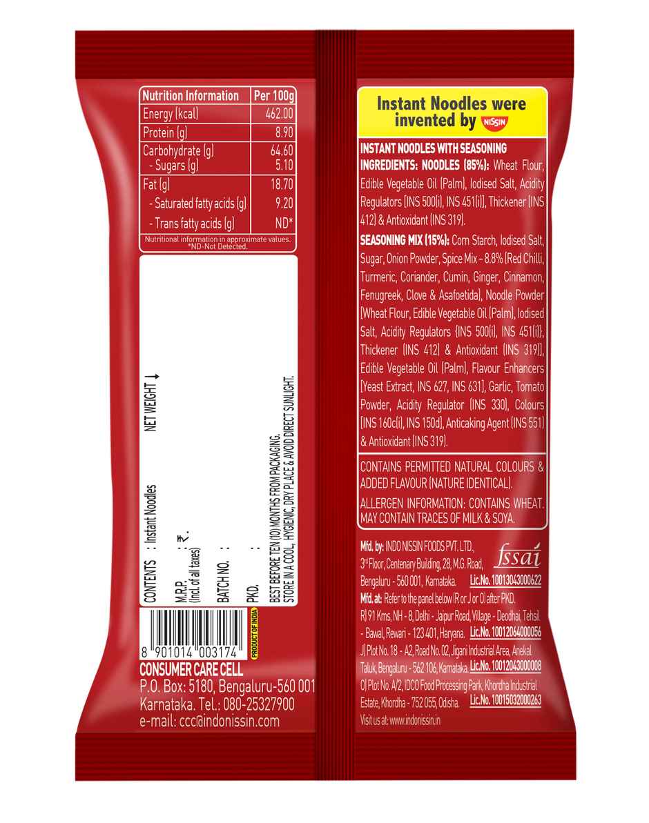 Top Ramen Noodles Curry Veg Pouch Combo