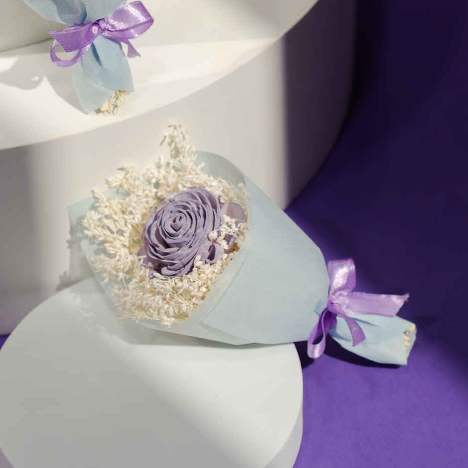 Lavender Rose Love Dried Flowers Bouquet | Ideal for Gifting | Poshh