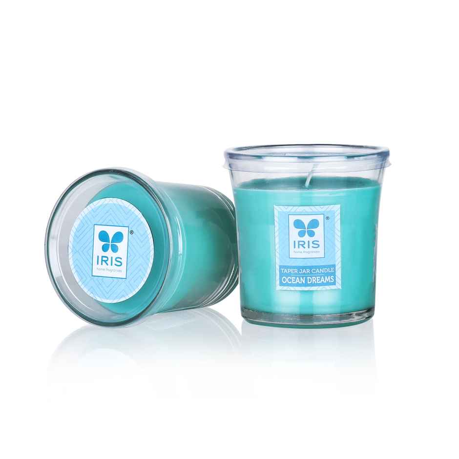 Ocean Dream Taper Jar Scented Candles | Pack of 2 | Home Decor | IRIS