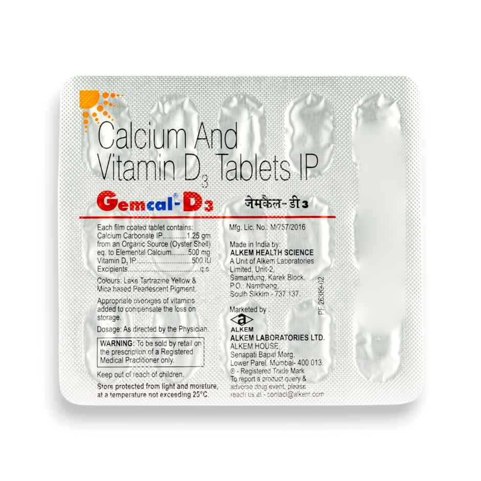 Gemcal-D3 Vitamin D3 Tablet