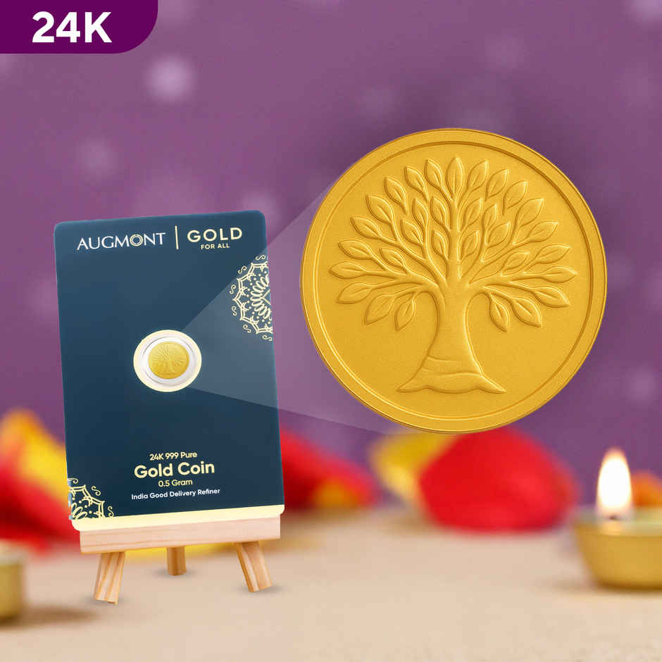 24 Karat 999 Pure Gold Coin | 0.5 g | Augmont