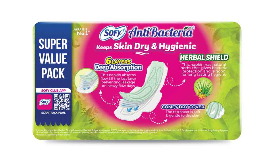 Sofy AntiBacteria XL Sanitary Pads | 6 Layer Deep Absorption | 290mm