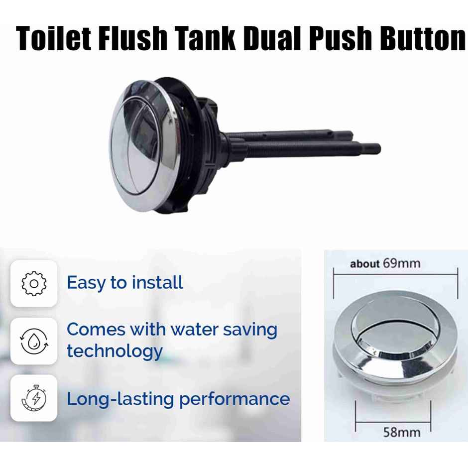 Clayplus Dual Flush Knob Button for One-piece Commode | 58 mm