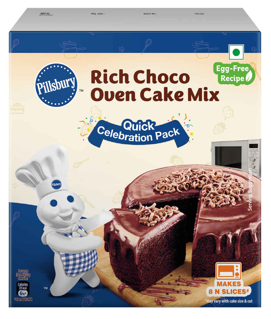 Pillsbury Rich Choco Oven Cake Mix Egg Free | Baking Essential | Combo