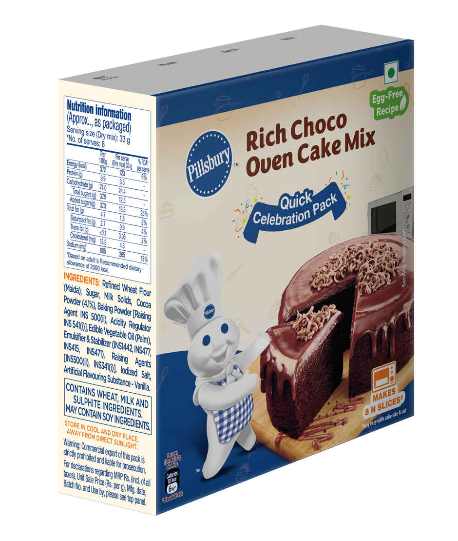 Pillsbury Rich Choco Oven Cake Mix Egg Free | Baking Essential | Combo