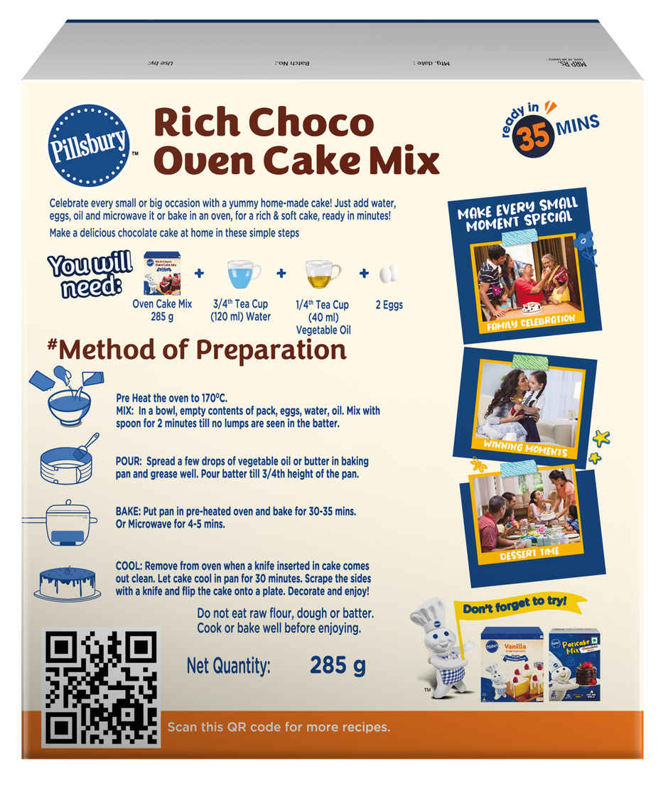 Pillsbury Oven Cake Mix | Rich Chocolate | Combo