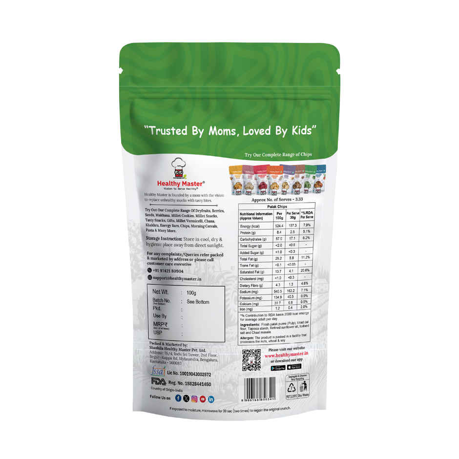 Healthy Master Palak Chips