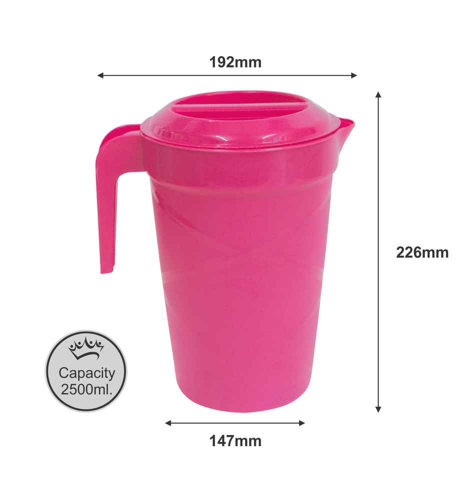 Princeware Blue Sea Water Jug 2500 ml- Pink