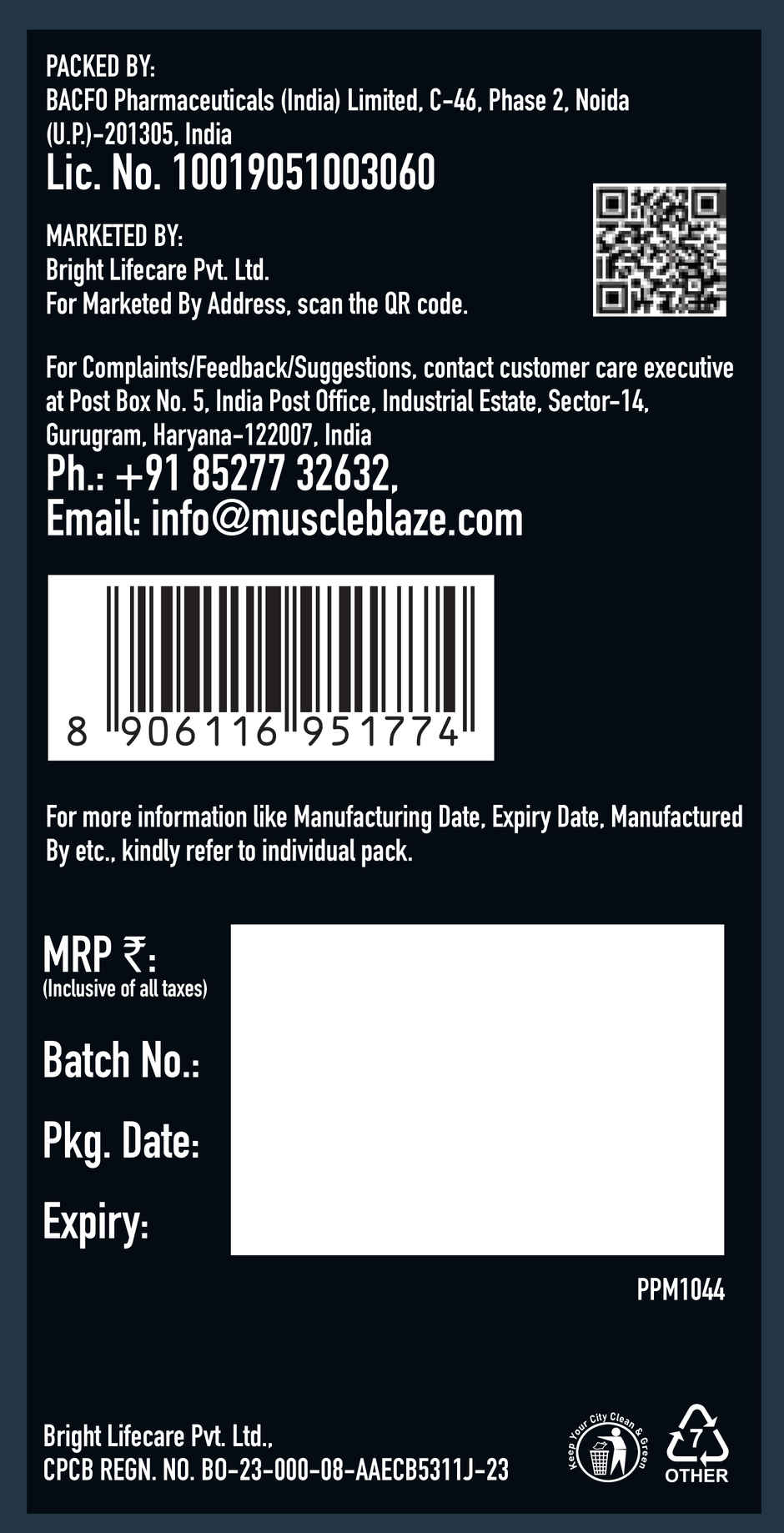 Muscleblaze Mb-Vite Daily Multivitamin With- 1000Mg (60 Capsules)